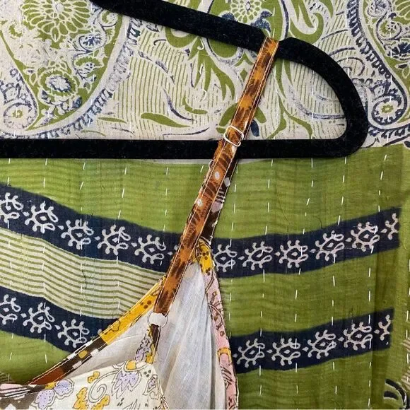 NWT RAGA Jenya Brown Boho Patchwork Maxi Dress Size Small - Picture 11 of 16